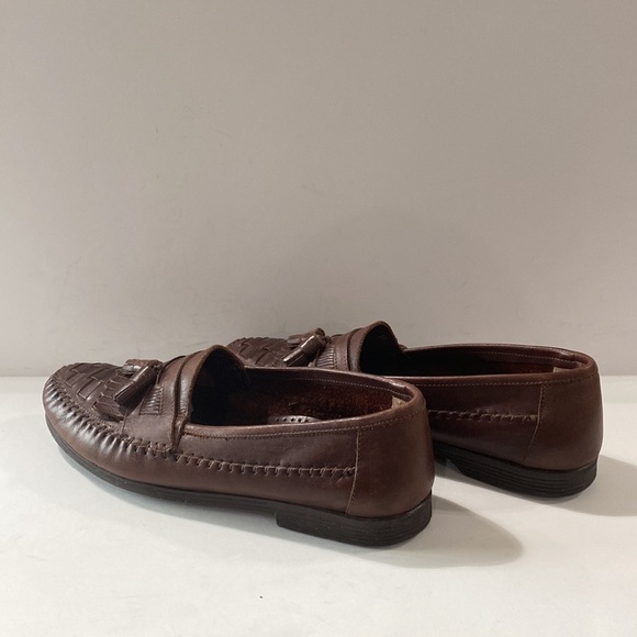 Giorgio Brutini Brown Leather Le Glove Duane Kiltie Tassel Slip On Loafers Sz 10 - Picture 4 of 8